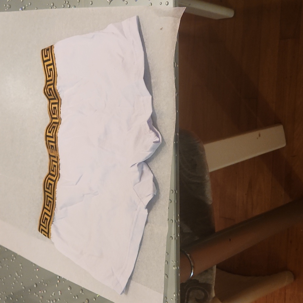 Authentic Versace New White Boxer Briefs with Gold Accents - Picture 3 of 4